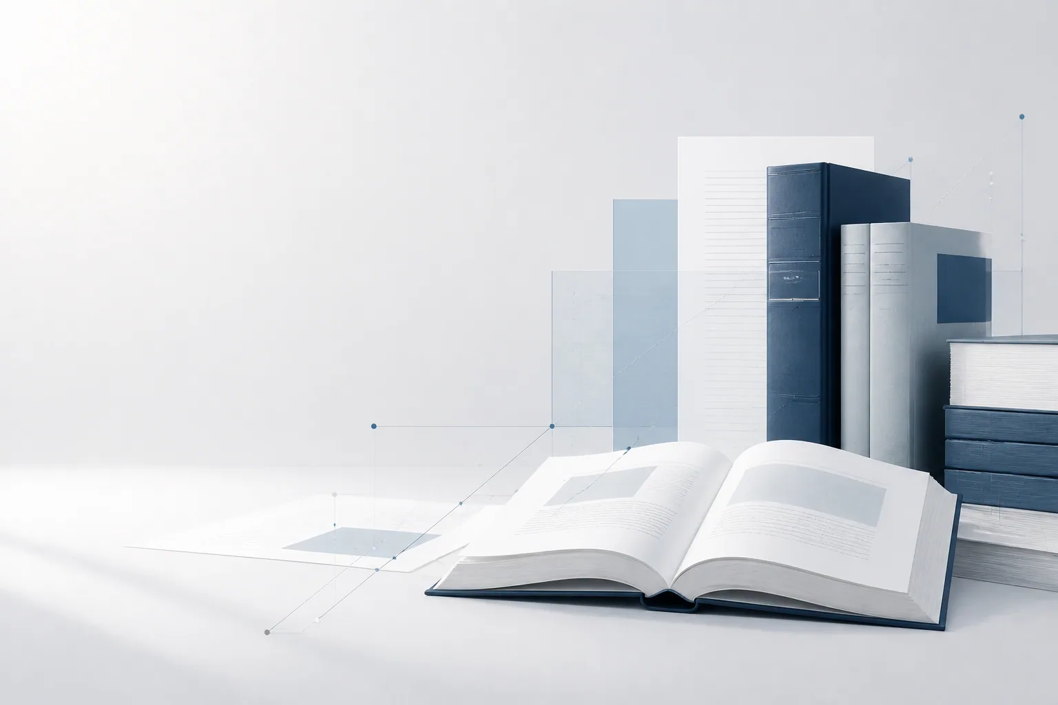 Livros jurídicos, código e documentos organizados